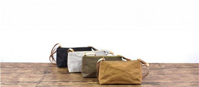 washable kraft paper cosmetic bag MZK08303
