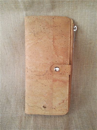vegan cork zipper wallet MZC08123