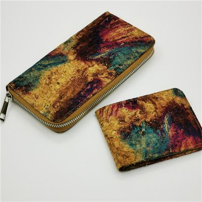 vegan cork zipper wallet MZC08131