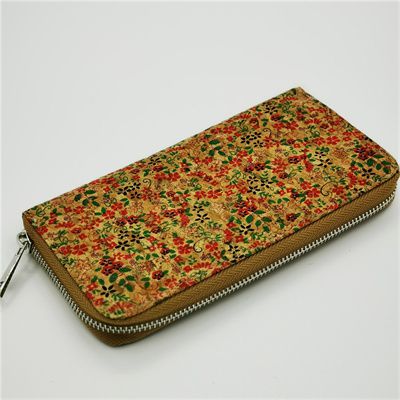 vegan cork zipper wallet MZC08135