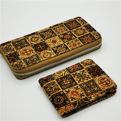vegan cork zipper wallet MZC08136